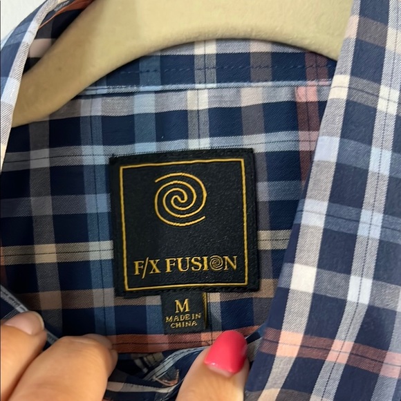 Men's Navy and Red Checkered Shirt - Picture 2 of 6